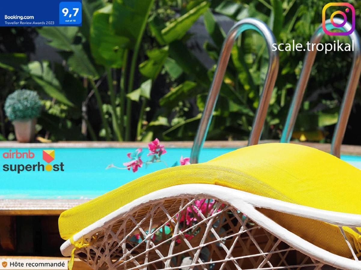 S'Cale Tropikal - Gite Cosy Avec Piscine Privee Petit-Canal Exterior foto